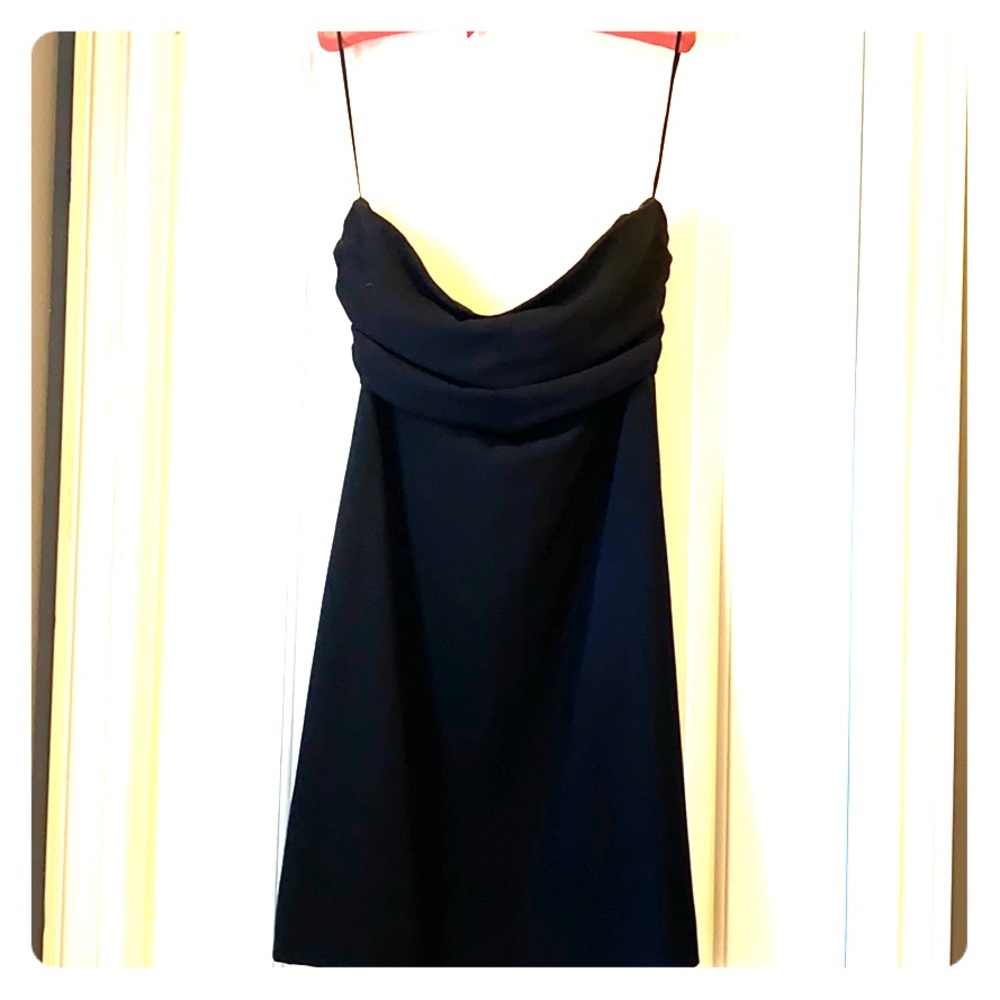 Theory Strapless Black Cocktail Dress Size 12